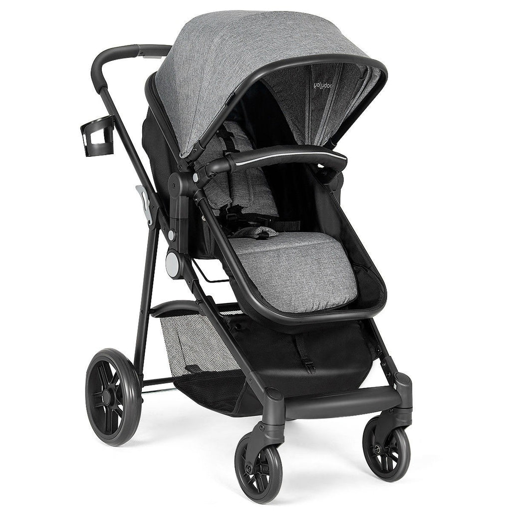 BABY JOY Baby Stroller, 2 in 1 Convertible Carriage Bassinet to Stroller - costzon